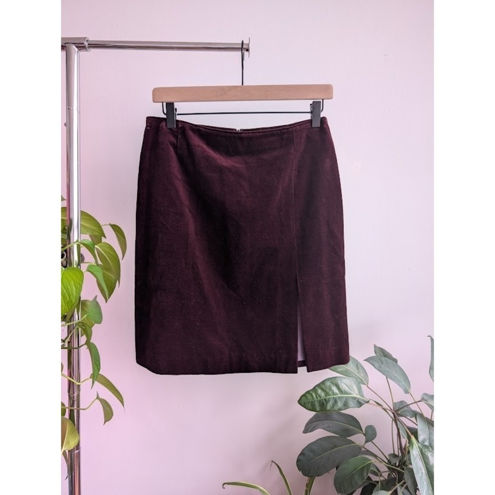 SOLDvintage 90s Gap purple velvet mini skirt 10 side slit y2k whimsygoth witchy